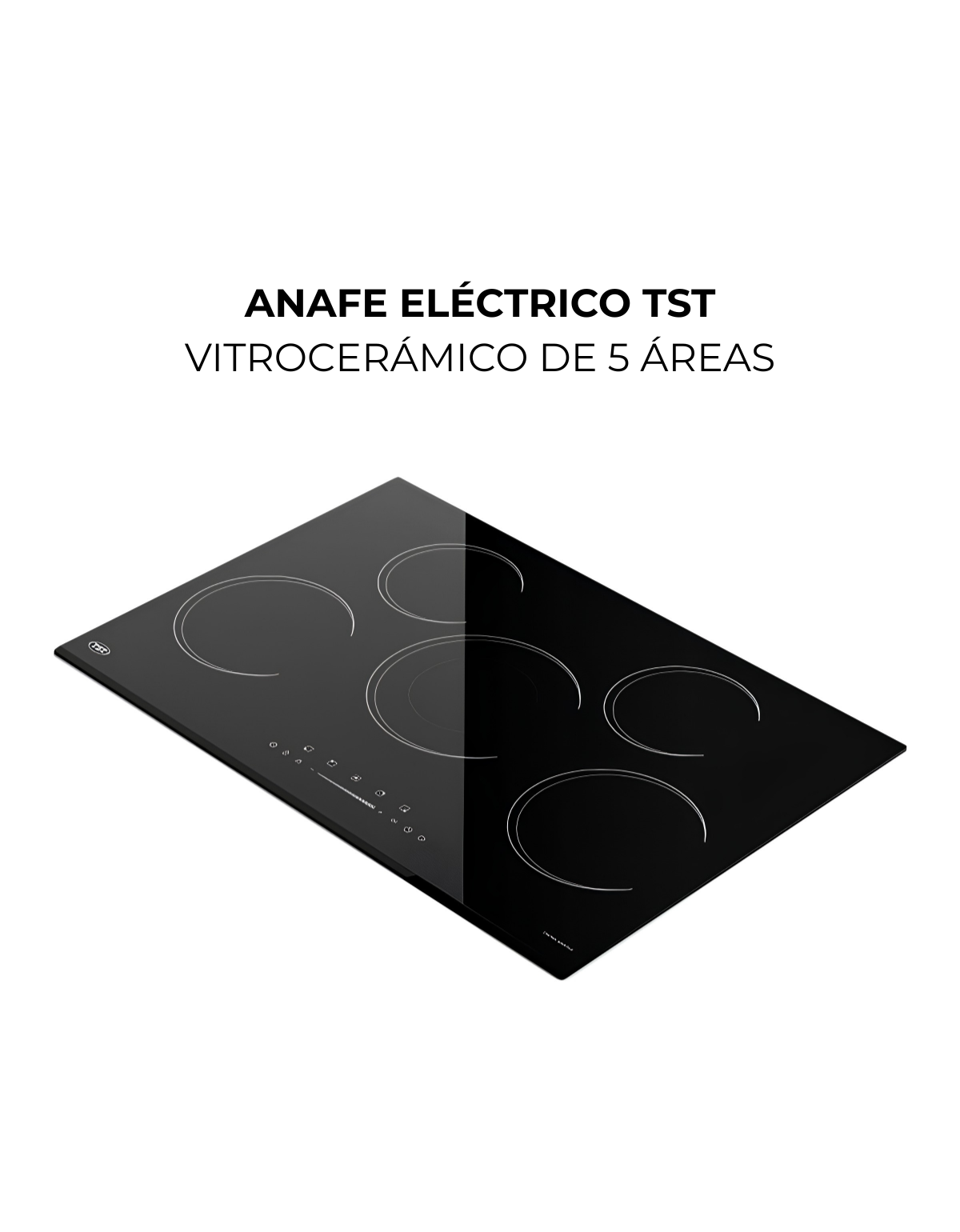 Anafe TST Eléctrico Vitrocerámico 5 áreas Negro - Imagen 2