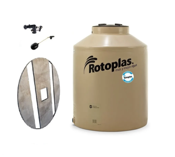Tanque Rotoplas 850 Lts Cuatricapa con flotante y Base