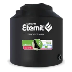 Tanque de agua Eternit Estándar bicapa vertical polietileno 750L negro